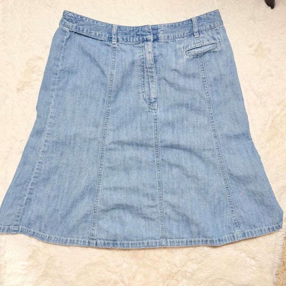 L.L. Bean light-wash denim skirt